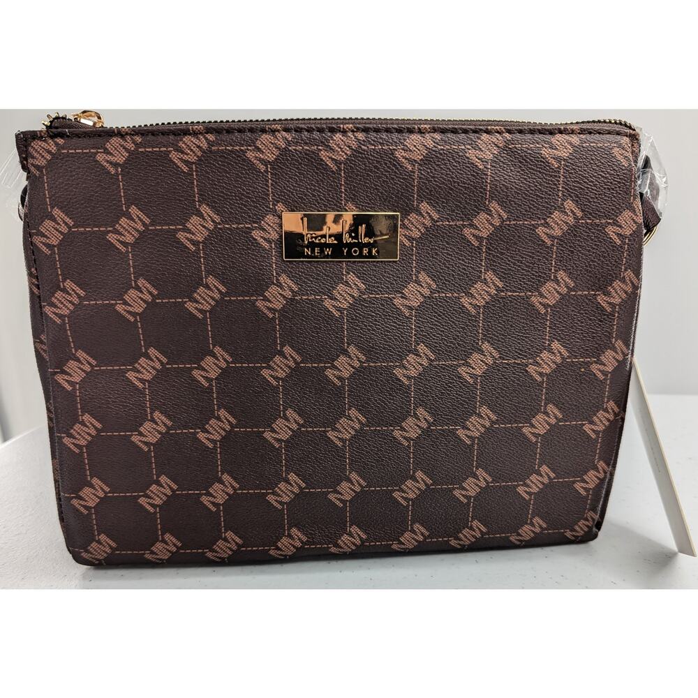 Nicole Miller Crossbody Shoulder Bag Purse + Coin Pouch - Picture 3 of 9